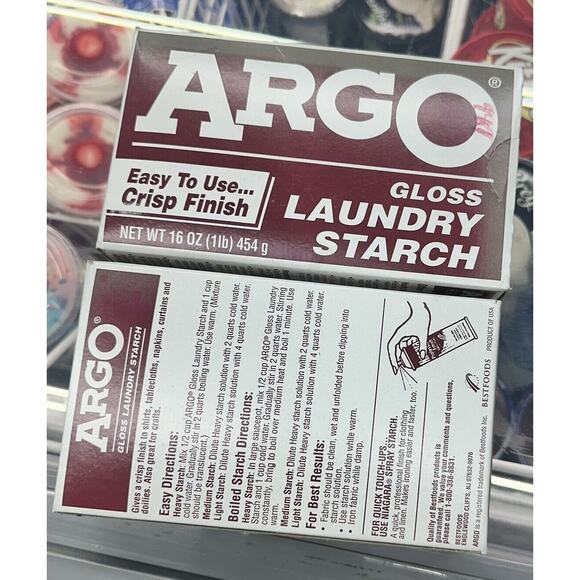 [ 2 Box Lot ] ARGO Gloss Laundry Starch 16 oz Crisp Finish - NO EXPIRATION - Picture 2 of 7